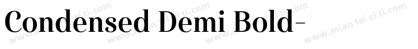 Condensed Demi Bold字体转换